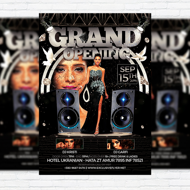 111-433.jpg Grand Opening - Premium Flyer Template + Facebook Cover - Image 1