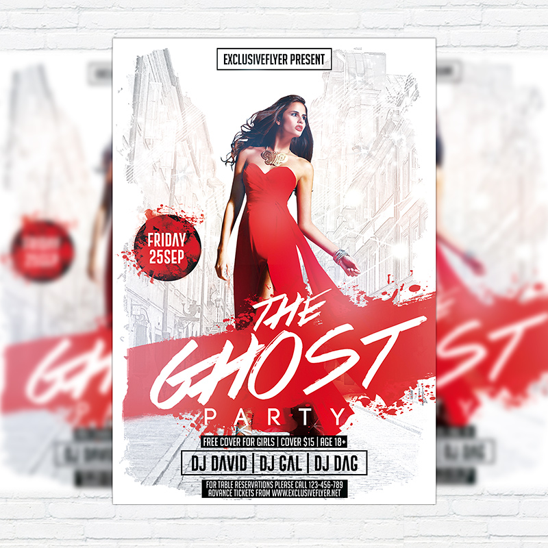 111-440.jpg The Ghost Party - Premium Flyer Template + Facebook Cover - Image 1
