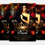 Thanksgiving Bash - Premium Flyer Template + Facebook Cover