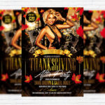 Thanksgiving After Party - Premium Flyer Template + Facebook Cover