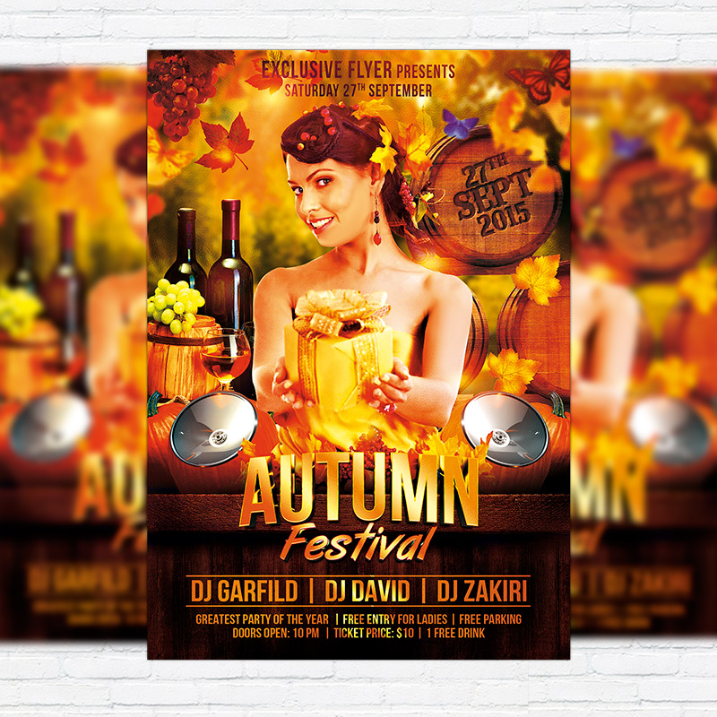 111-446.jpg Autumn Festival - Premium Flyer Template + Facebook Cover - Image 1