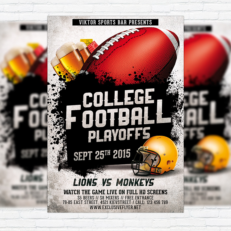 111-451.jpg American Football Vol.2 - Premium Flyer Template + Facebook Cover - Image 1