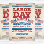 Labor Day Barbecue - Premium Flyer Template + Facebook Cover