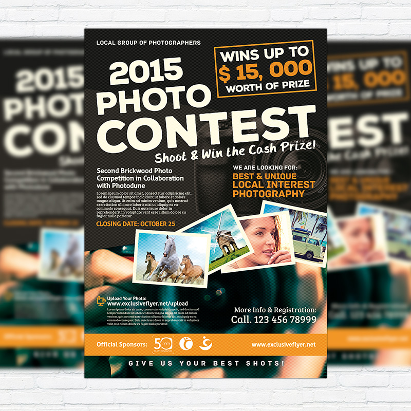 111-463.jpg Photo Contest - Premium Flyer Template + Facebook Cover - Image 1