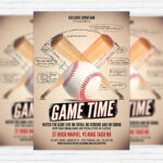 Baseball Game - Premium Flyer Template + Facebook Cover