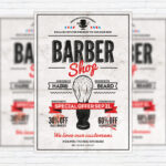 Barber Shop Vol.2 - Premium Flyer Template + Facebook Cover