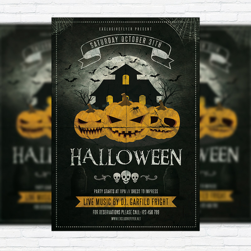 111-475.jpg Halloween Vol.3 - Premium Flyer Template + Facebook Cover - Image 1