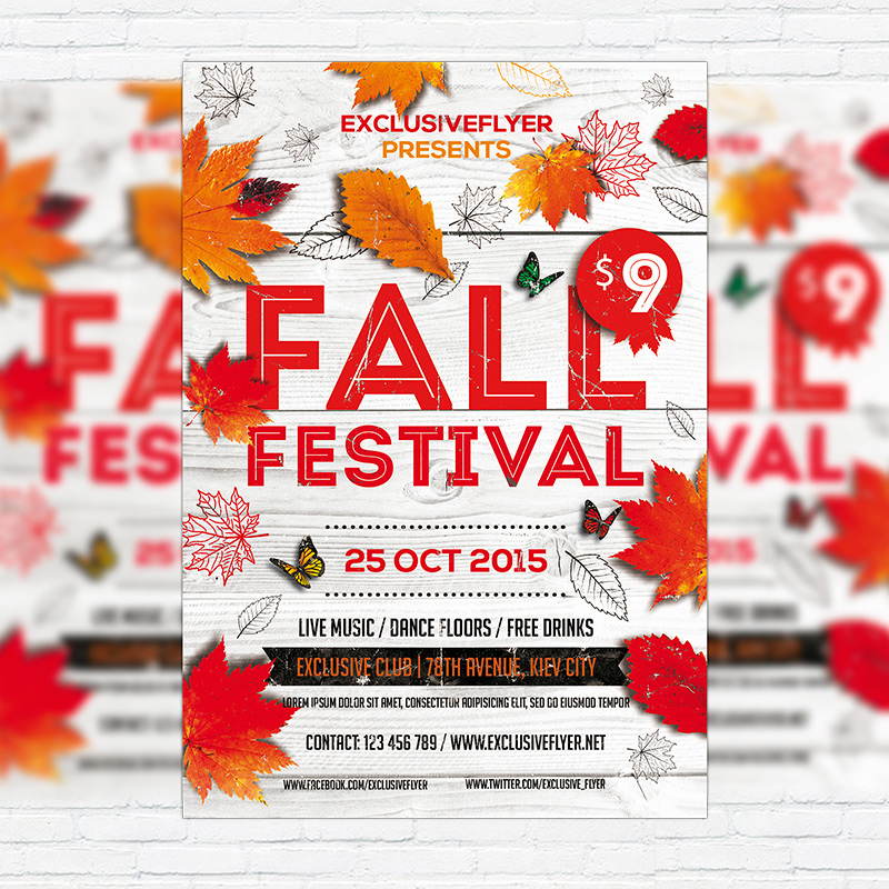 111-483.jpg Fall Festival Vol.5 - Premium Flyer Template + Facebook Cover - Image 1