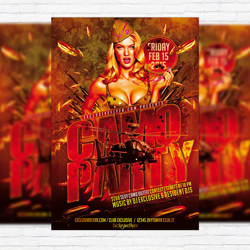 111-95.jpg Camo Party - Premium PSD Flyer Template - Image 1