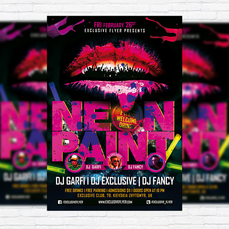111-98.jpg Neon Paint - Premium PSD Flyer Template - Image 1