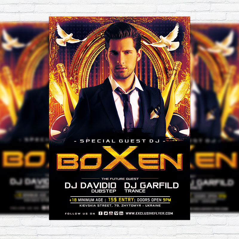 111112.jpg Special Guest Dj Boxen - Premium PSD Flyer Template - Image 1