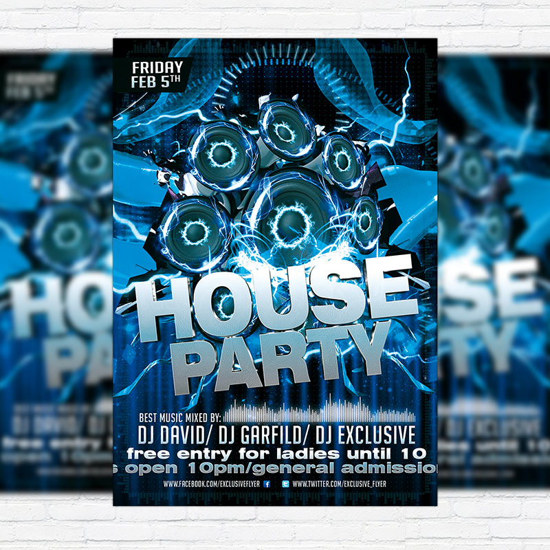 111113.jpg House Party - Premium PSD Flyer Template - Image 1