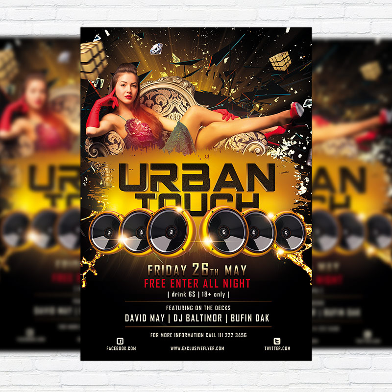 111120.jpg Urban Touch - Free Club and Party Flyer PSD Template - Image 1