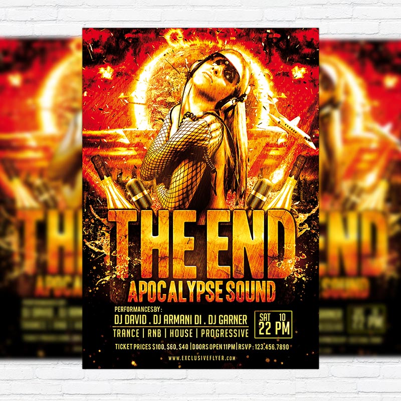 111121.jpg The End - Free Club and Party Flyer PSD Template - Image 1