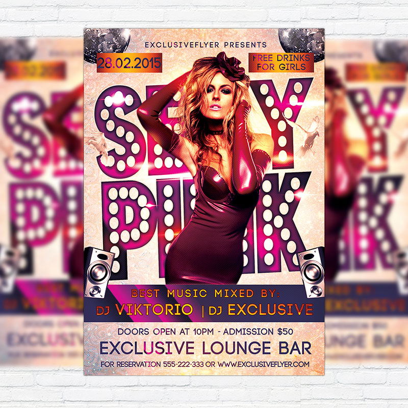 111134.jpg Sexy Pink Party - Premium PSD Flyer Template - Image 1