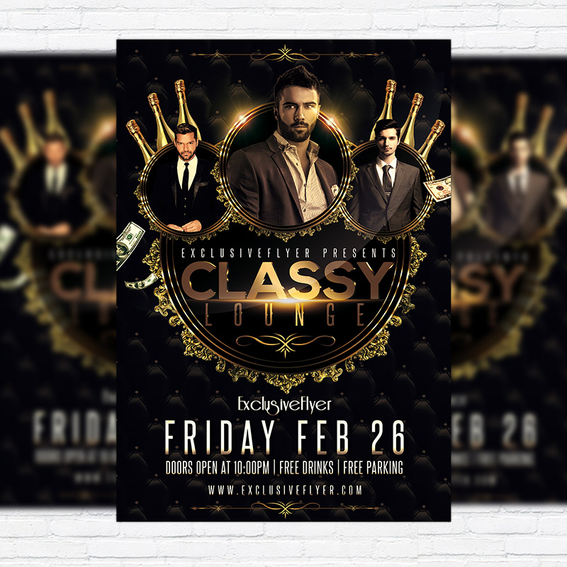 111135.jpg Classy Lounge Party - Premium PSD Flyer Template - Image 1