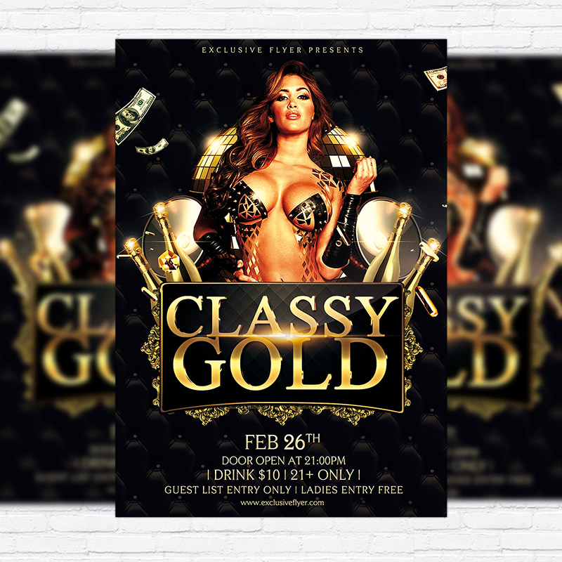 111136.jpg Classy Gold Party - Premium PSD Flyer Template - Image 1