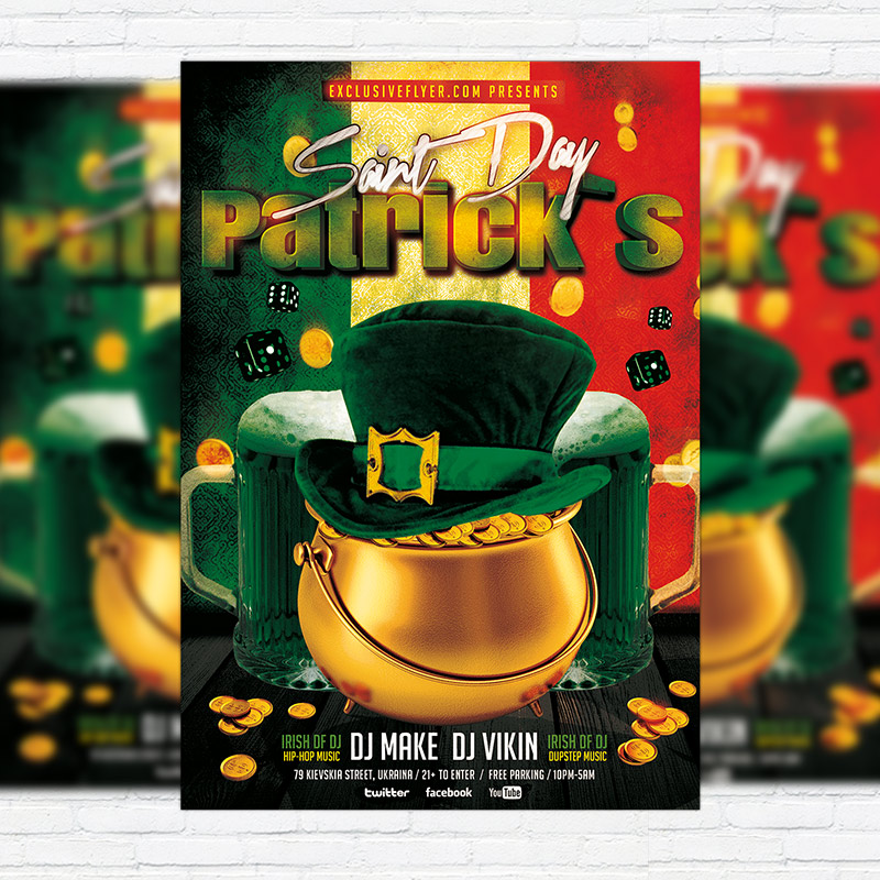 111156.jpg Patrick's Saint Day - Premium PSD Flyer Template - Image 1