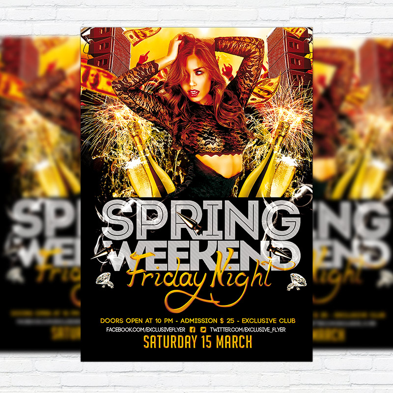 111158.jpg Spring Weekend - Premium PSD Flyer Template - Image 1