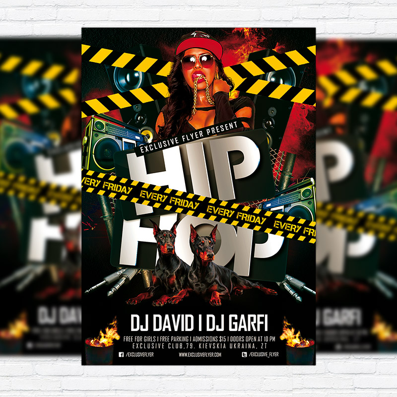 111161.jpg Hip Hop Party - Premium PSD Flyer Template - Image 1