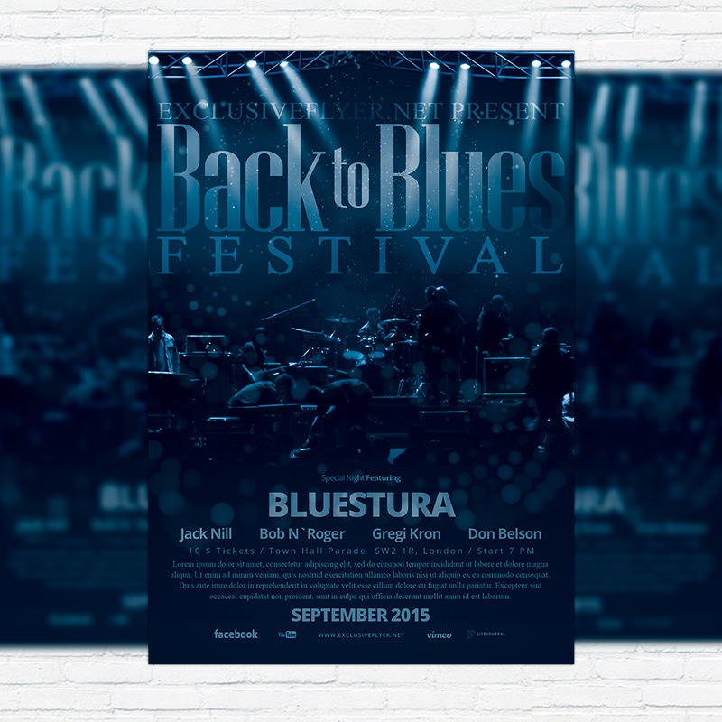 1111610.jpg Blues Festival - Premium Flyer Template + Facebook Cover - Image 1