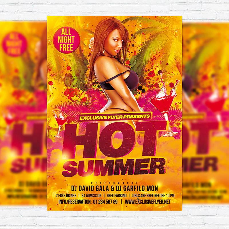 111162.jpg Hot Summer - Premium Flyer Template + Facebook Cover - Image 1