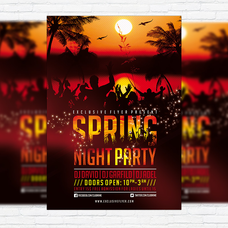 111170.jpg Spring Night Party - Premium PSD Flyer Template - Image 1