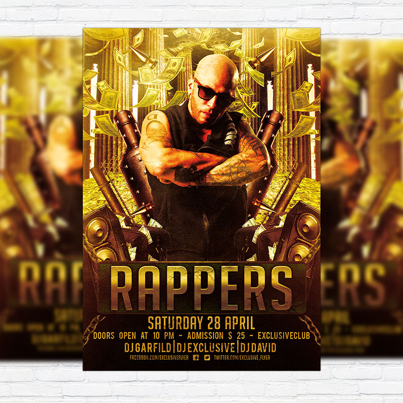 111171.jpg Rappers Party - Premium PSD Flyer Template - Image 1