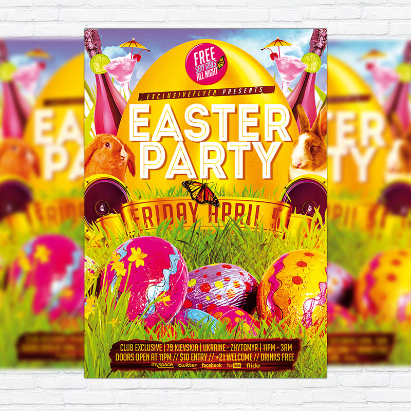 111172.jpg Easter Party - Premium PSD Flyer Template - Image 1