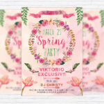 Watercolor Spring - Premium Flyer Template + Facebook Cover