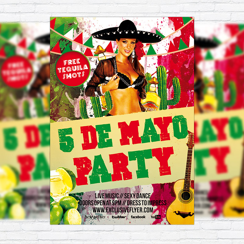 111196.jpg 5 de Mayo Party - Premium Flyer Template + Facebook Cover - Image 1