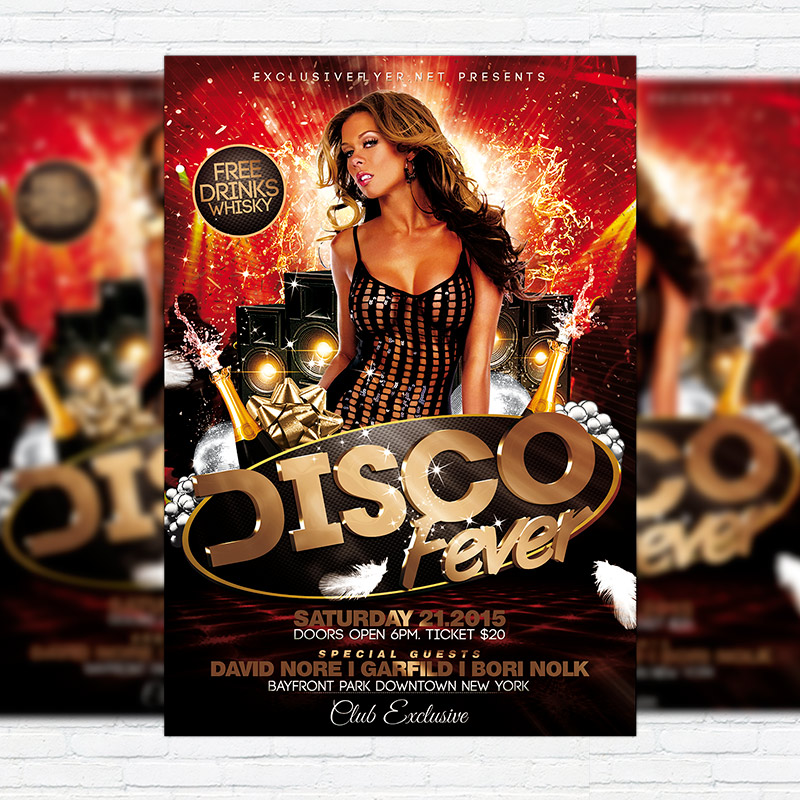 111201.jpg Disco Fever - Premium Flyer Template + Facebook Cover - Image 1