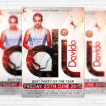 Guest Dj Davido - Premium Flyer Template + Facebook Cover