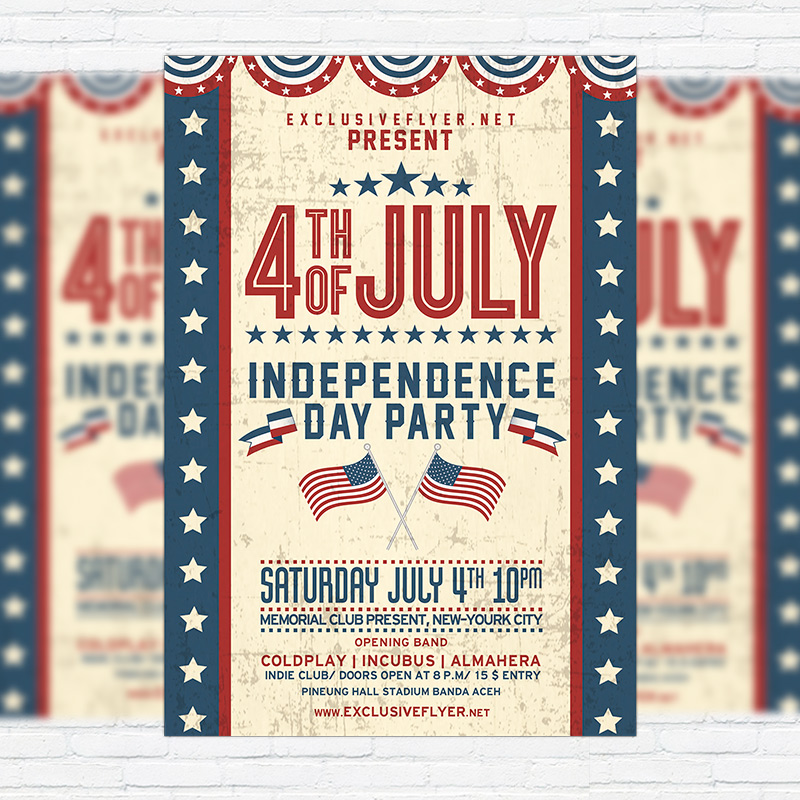 111212.jpg 4th of July Party - Premium Flyer Template + Facebook Cover - Image 1