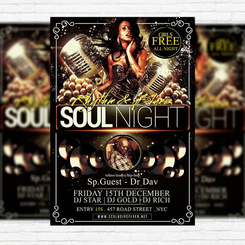 111231.jpg Soul Night - Premium Flyer Template + Facebook Cover - Image 1