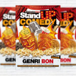 Stand Up Comedy - Premium Flyer Template + Facebook Cover