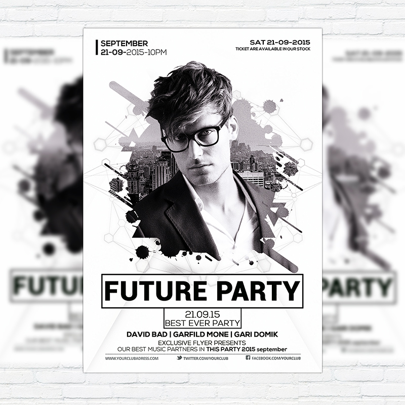 111314.jpg Future Party - Premium Flyer Template + Facebook Cover - Image 1