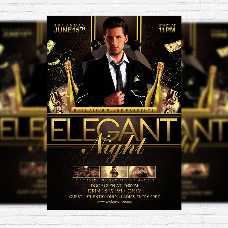 111331.jpg Elegant Night - Premium Flyer Template + Facebook Cover - Image 1