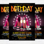 Ladies Birthday - Premium Flyer Template + Facebook Cover