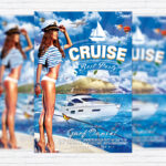 Cruise Best Party - Premium Flyer Template + Facebook Cover