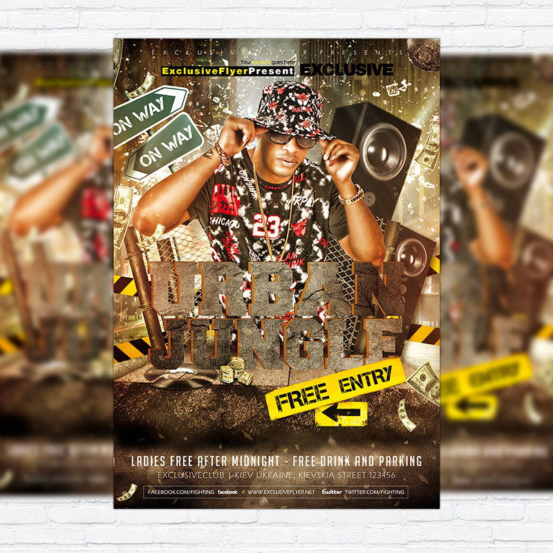 111492.jpg Urban Jungle - Premium Flyer Template + Facebook Cover - Image 1