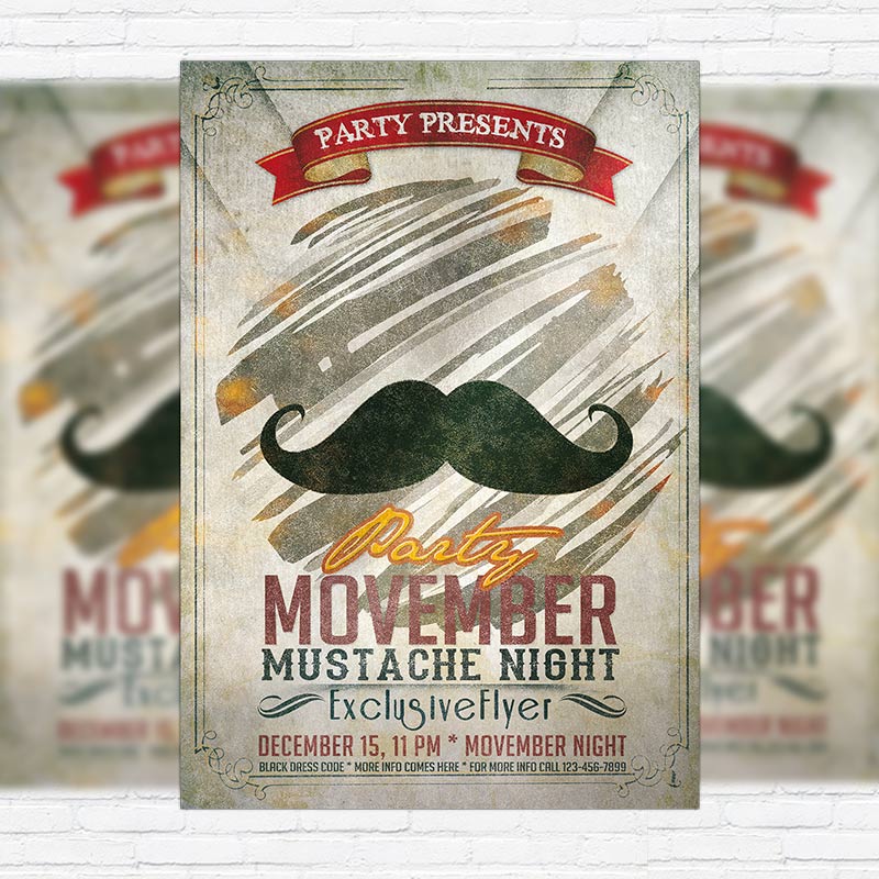 1115.jpg Movember Party - Premium PSD Flyer Template