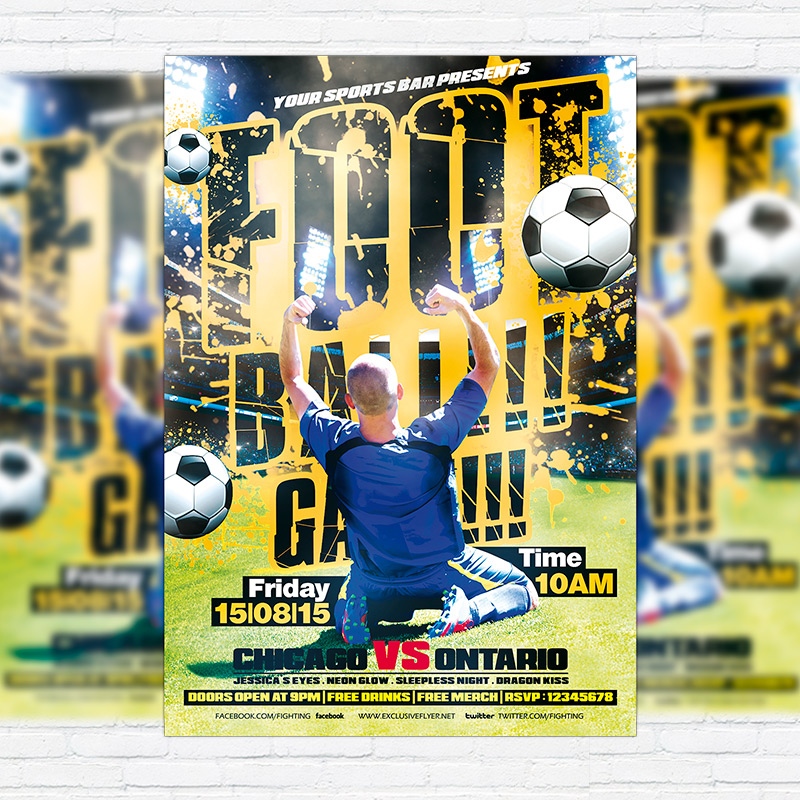 11150.jpg Football Game - Premium PSD Flyer Template - Image 1