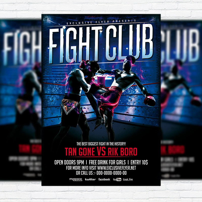 111610.jpg Fight Club - Premium Flyer Template + Facebook Cover - Image 1