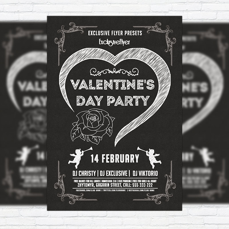 11162.jpg Minimal Valentine’s Day Party - Premium PSD Flyer Template - Image 1