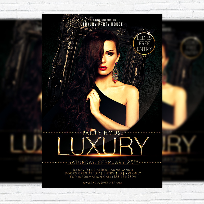 11166.jpg Luxury Night Party - Premium PSD Flyer Template - Image 1