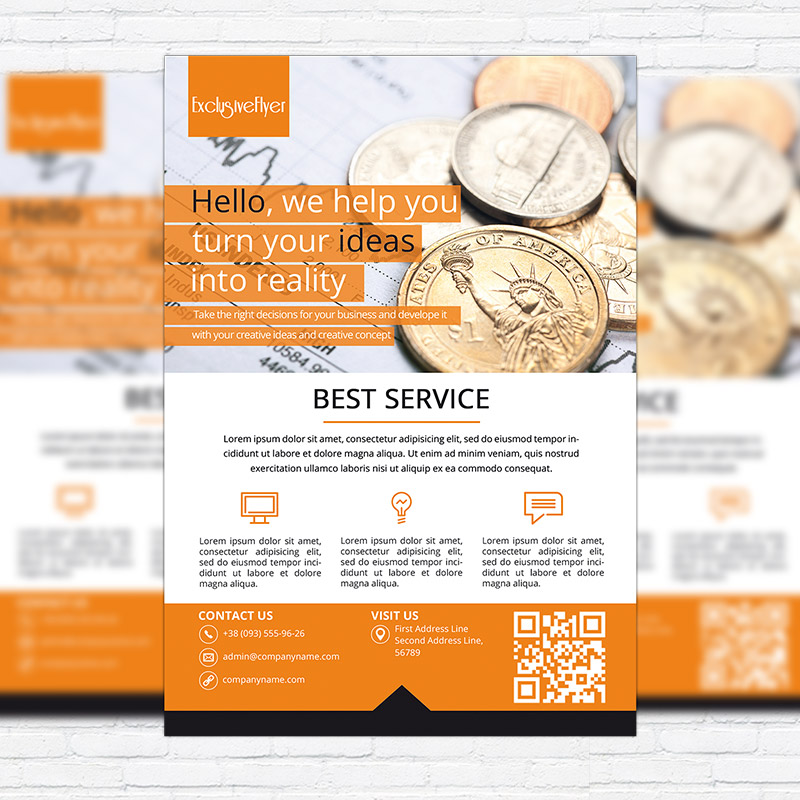 11167.jpg Corporate Best Service - Business Flyer Template - Image 1