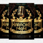 Karaoke Night Vol.2 - Premium Flyer Template + Facebook Cover