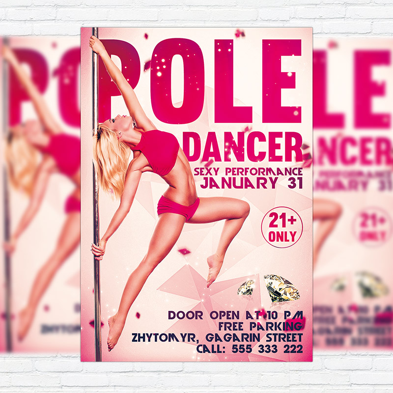 11183.jpg Pole Dancer Party - Free Club and Party Flyer PSD Template - Image 1