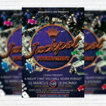 Jackpot Tournament - Premium Flyer Template + Facebook Cover